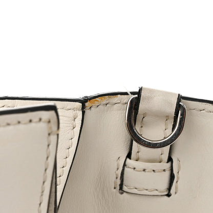 Prada City Calf Plex Ribbon Bag White Black 15 of 17