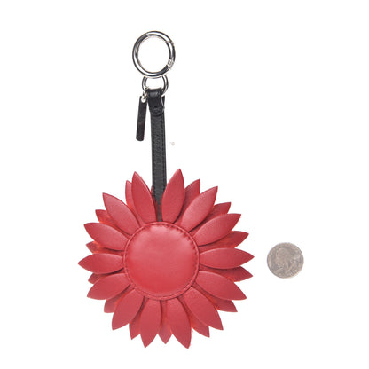 Fendi Calfskin Rabbit Fur Daisy Bag Charm Red Plaster 2 of 4