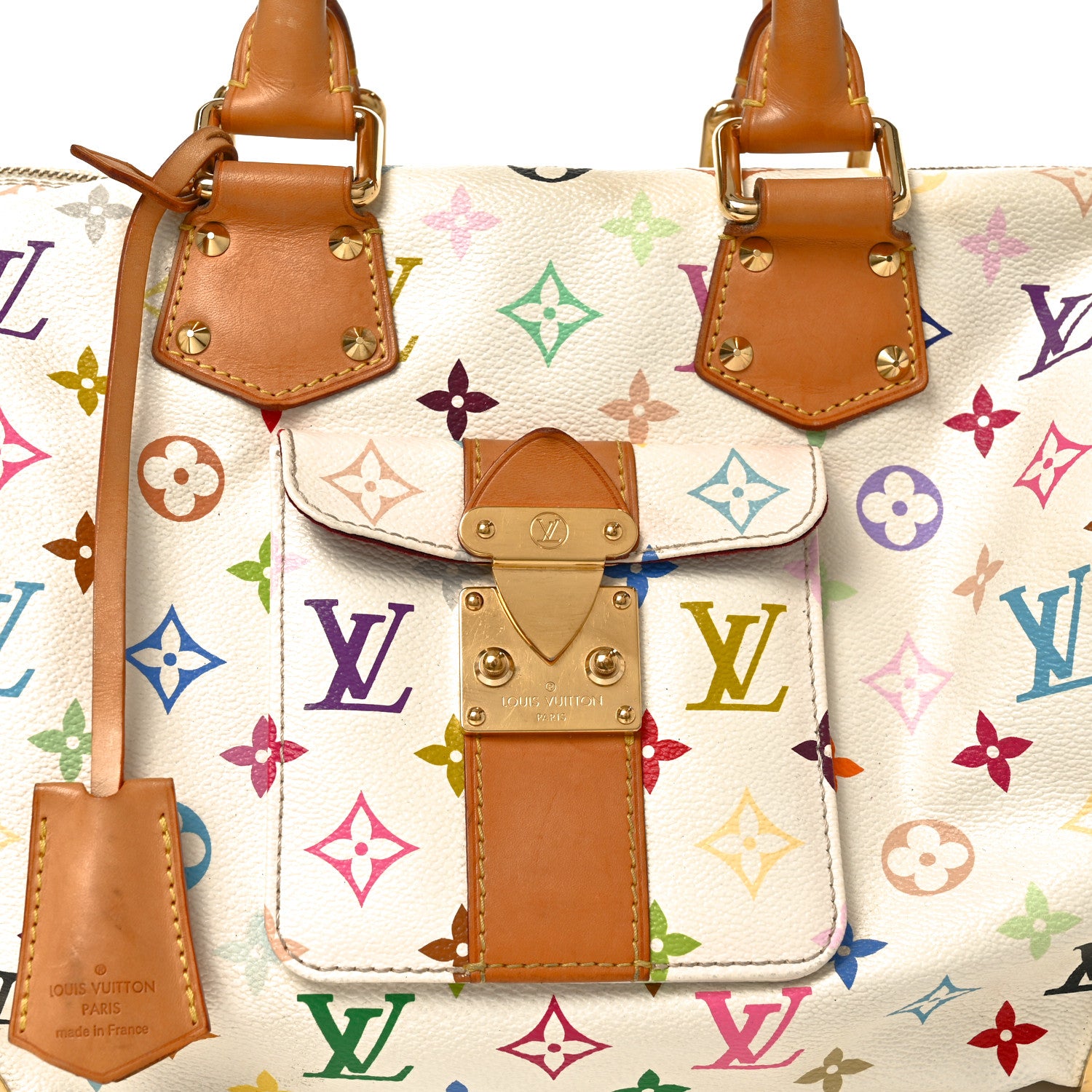 Louis Vuitton Monogram Multicolor Speedy 30 White 6 of 9