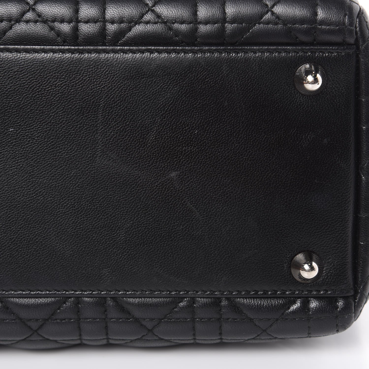Christian Dior Lambskin Cannage Large Lady Dior Black 12 of 17