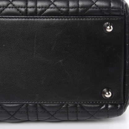Christian Dior Lambskin Cannage Large Lady Dior Black 12 of 17