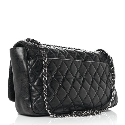 Chanel Lambskin Quilted Jumbo Coco Rain Flap Black 4 of 14