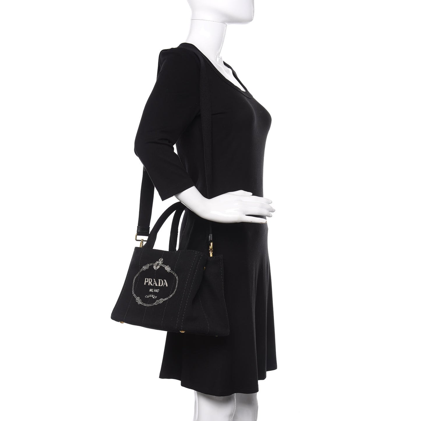 Canapa Small Logo Tote Black