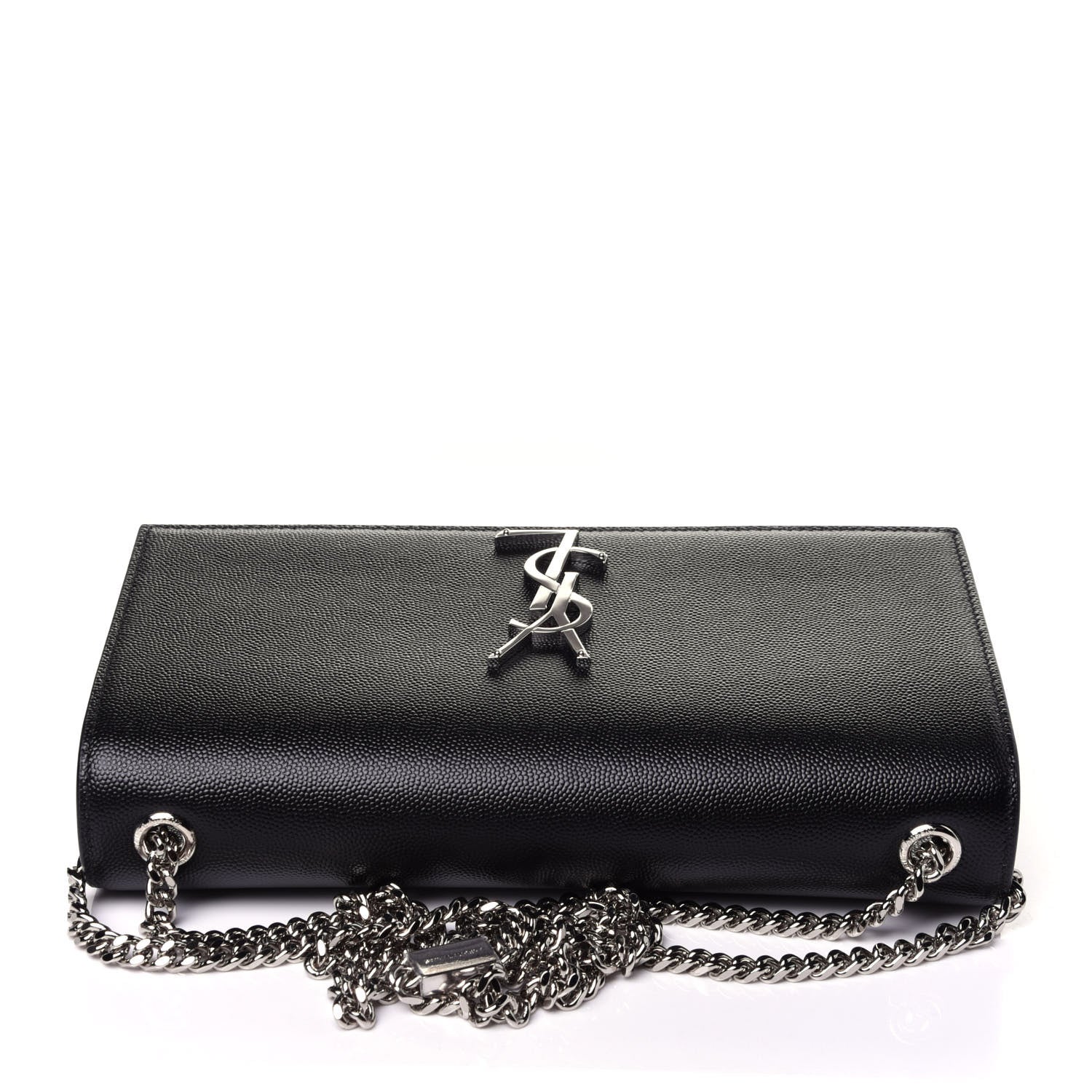 Saint Laurent Grain De Poudre Medium Classic Monogram Kate Satchel Black 11 of 12