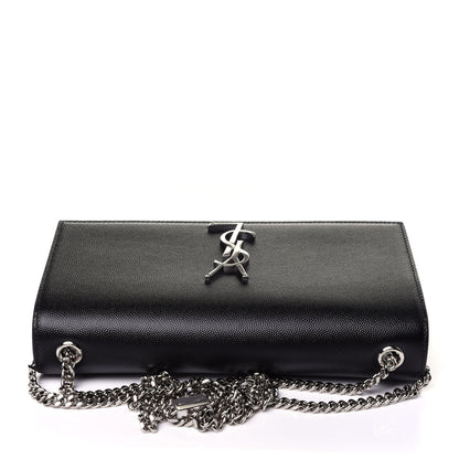 Saint Laurent Grain De Poudre Medium Classic Monogram Kate Satchel Black 11 of 12