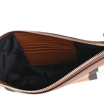 Burberry House Check Derby Peyton Crossbody Clutch Bag Tan 4 of 4