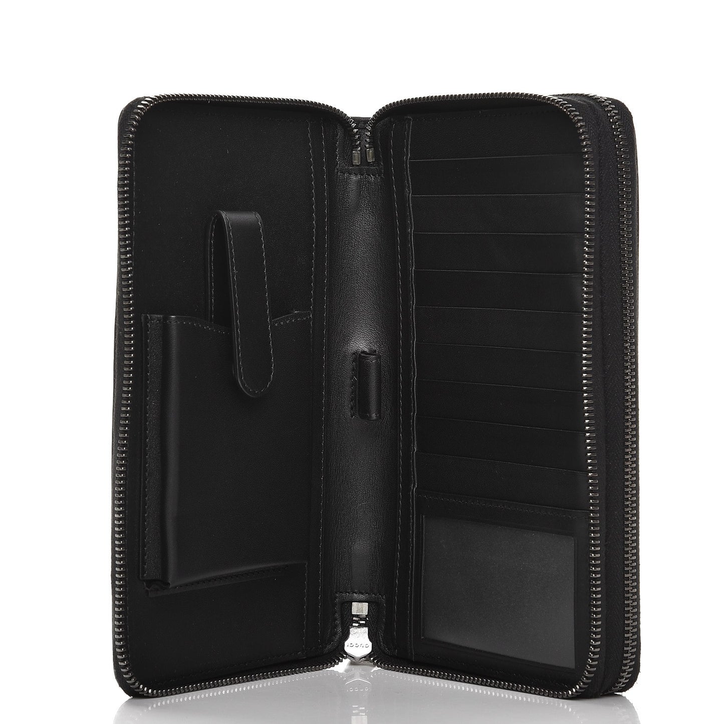 GG Supreme Monogram Travel Document Case Black Grey
