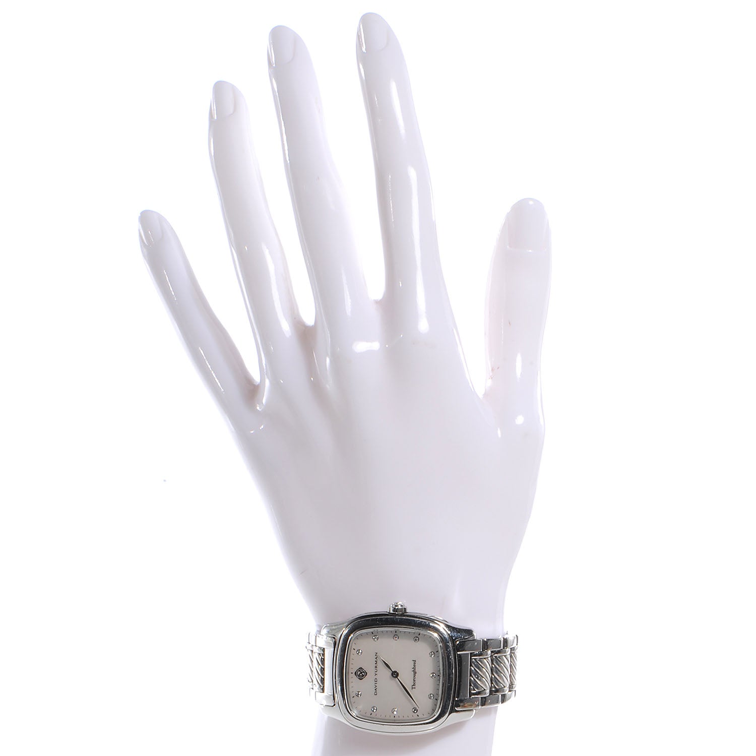 David Yurman Stainless Steel Diamond 32mm Thoroughbred Quartz Watch 2 of 6