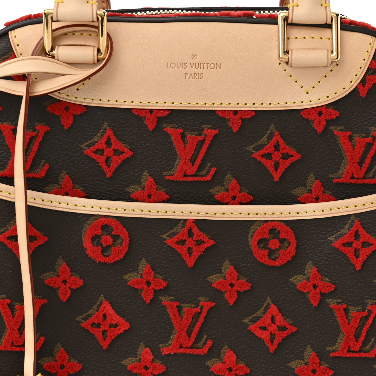 Monogram Tuffetage Deauville Cube Red