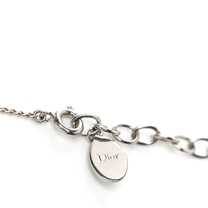 Christian Dior Crystal Bow Necklace Silver 4 of 4