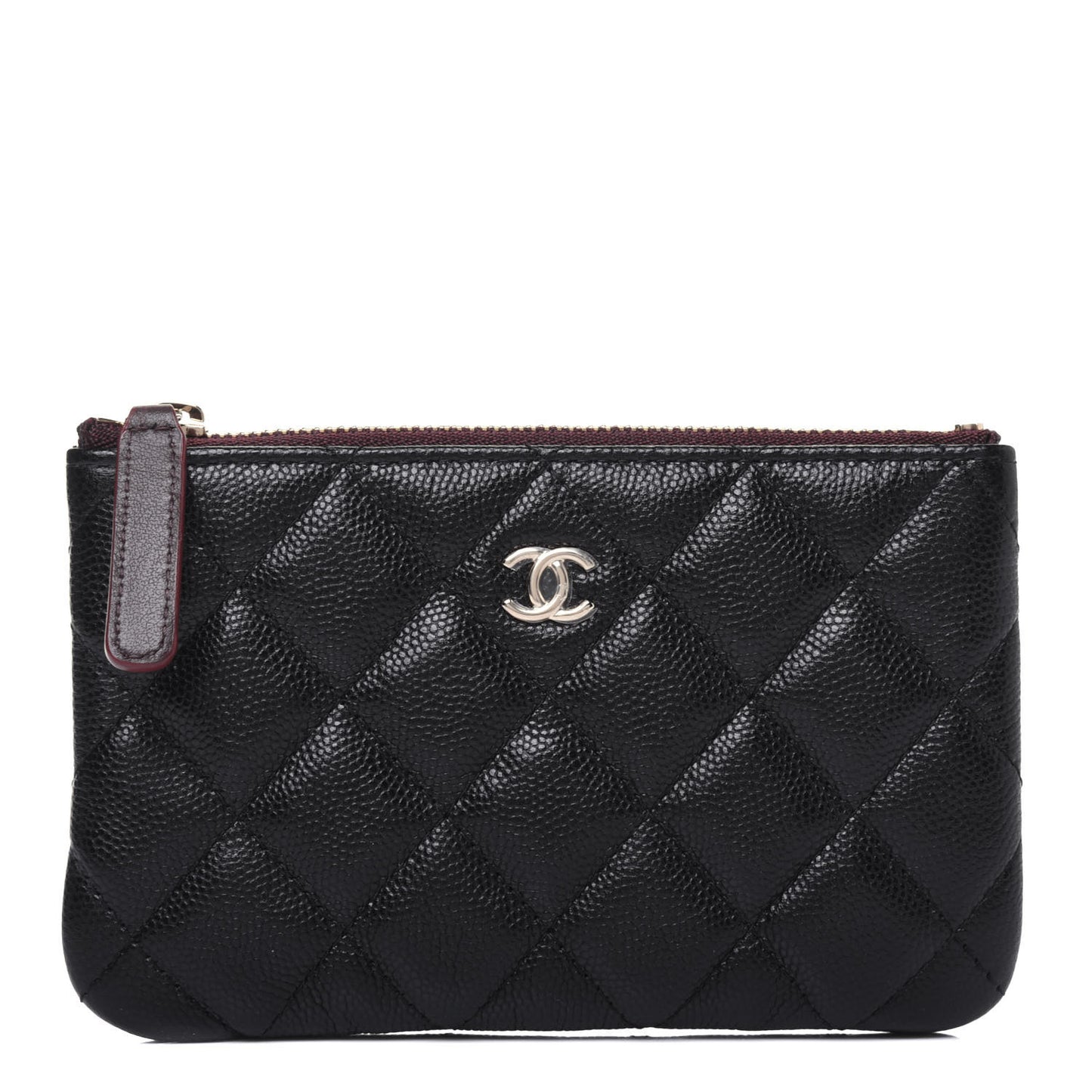 Caviar Quilted Small Pouch Black