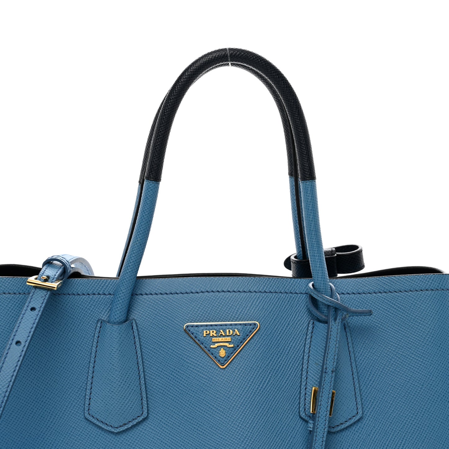 Saffiano Cuir Bi-Color Medium Double Bag Mare Baltico