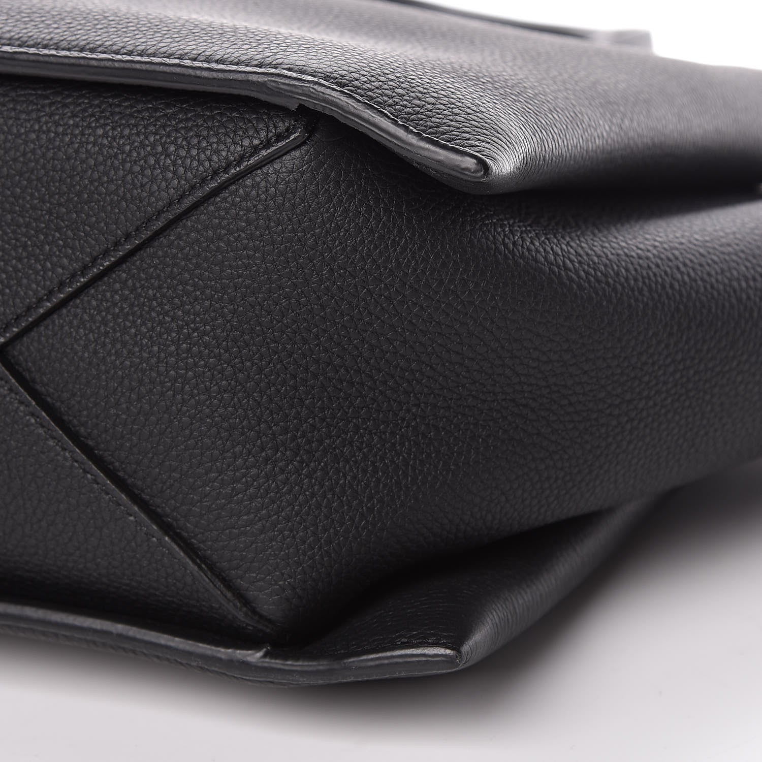 Celine Baby Grained Calfskin Medium Tri-Fold Bag Black 9 of 10