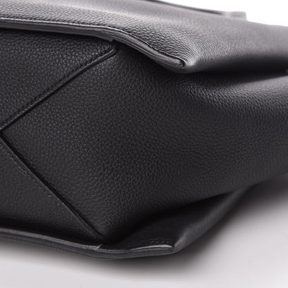 Celine Baby Grained Calfskin Medium Tri-Fold Bag Black 9 of 10