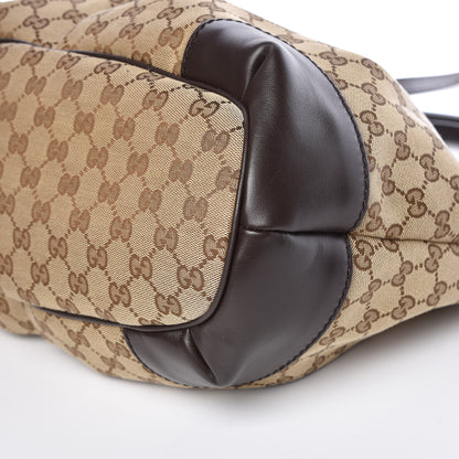 Gucci Monogram Large Sukey Top Handle Bag Beige Dark Brown 7 of 10
