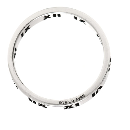Tiffany Sterling Silver Narrow Atlas Pierced Ring 56 7.5 4 of 5