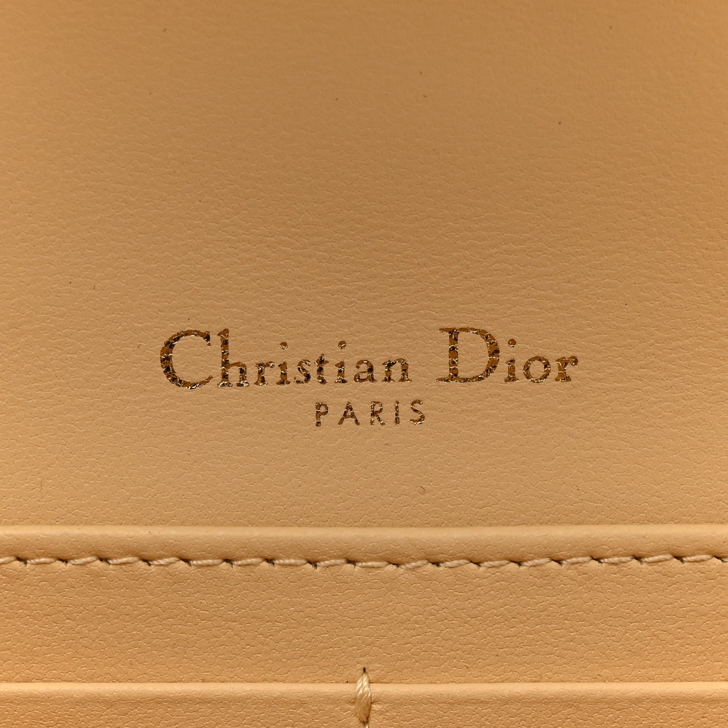 Christian Dior Lambskin Cannage Lady Dior Chain Pouch Latte 6 of 10