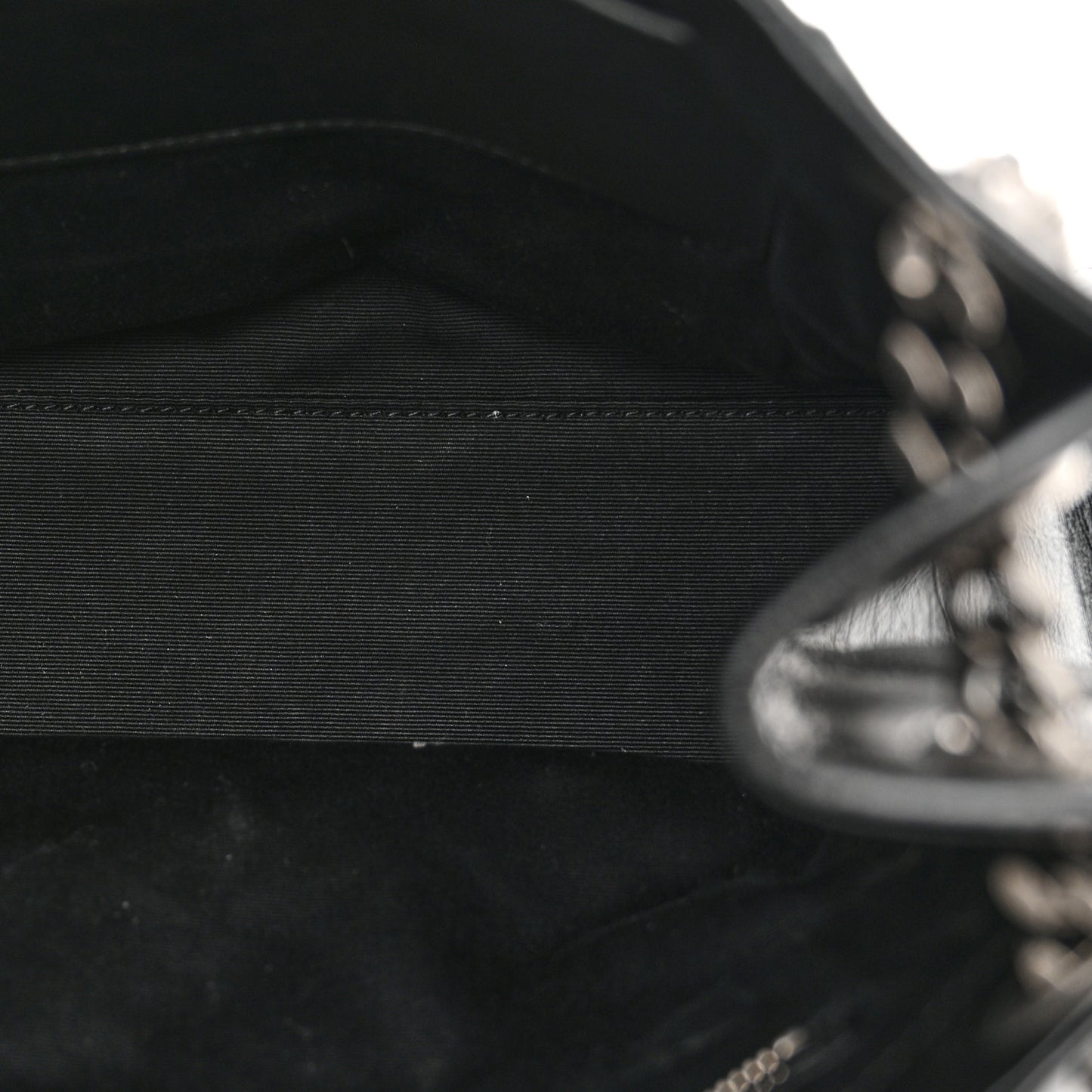 Crinkled Calfskin Matelasse Monogram Medium Niki Shopper Tote Black