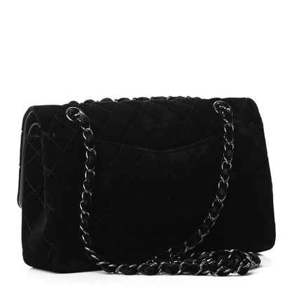 Chanel Velvet Quilted Medium Double Flap So Black 3 of 9