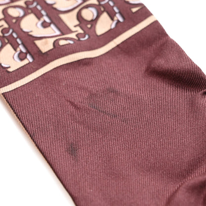 Christian Dior Silk Oblique Mitzah Scarf Bordeaux 5 of 5