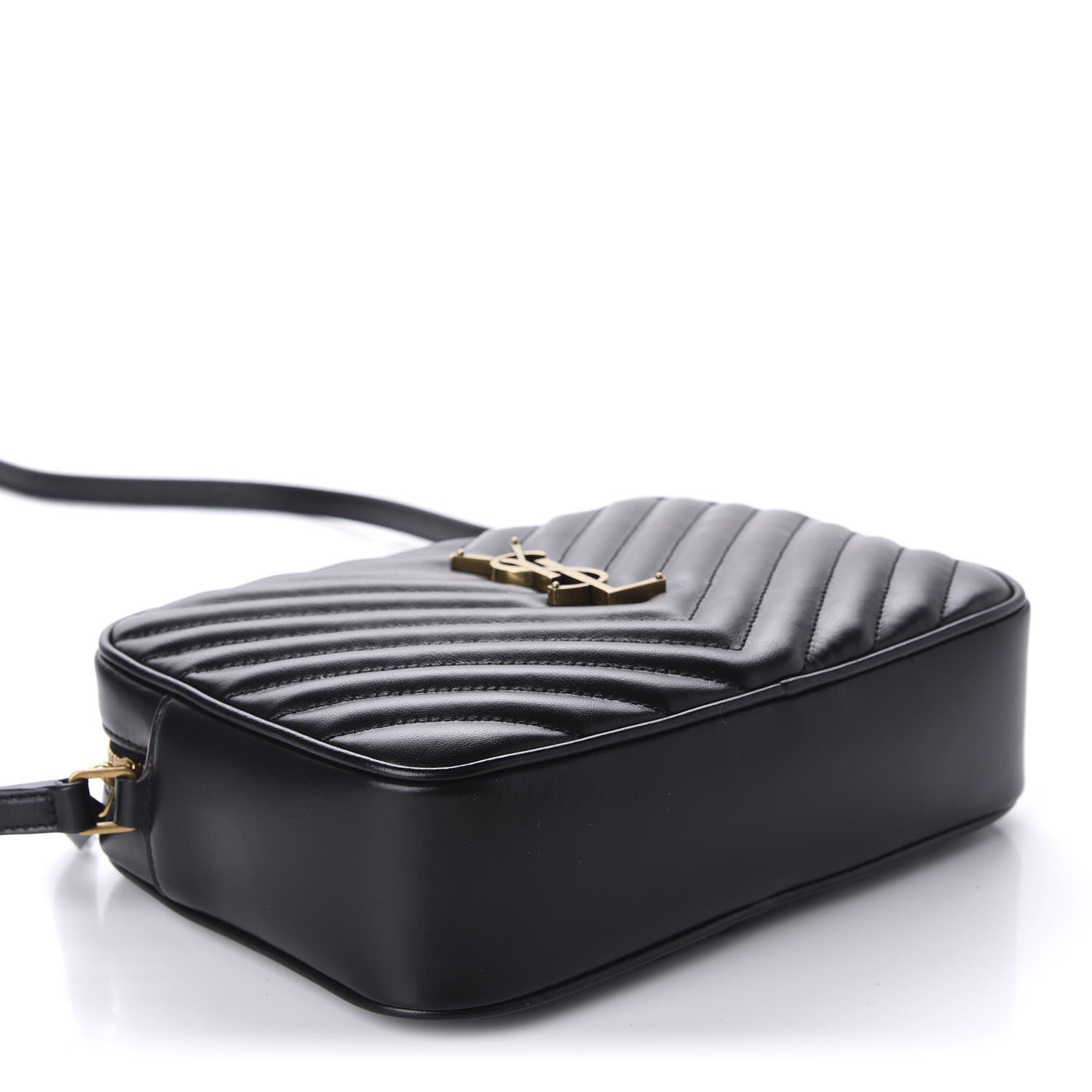 Saint Laurent Calfskin Matelasse Monogram Lou Camera Bag Black 4 of 10