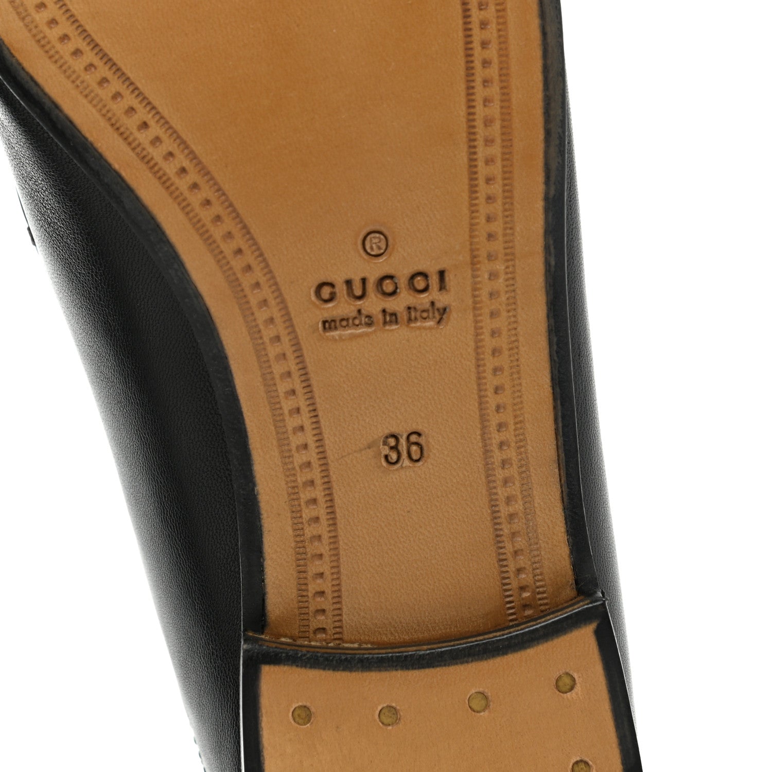Gucci Lambskin Womens Brixton Horsebit Loafers 36 Black 6 of 9