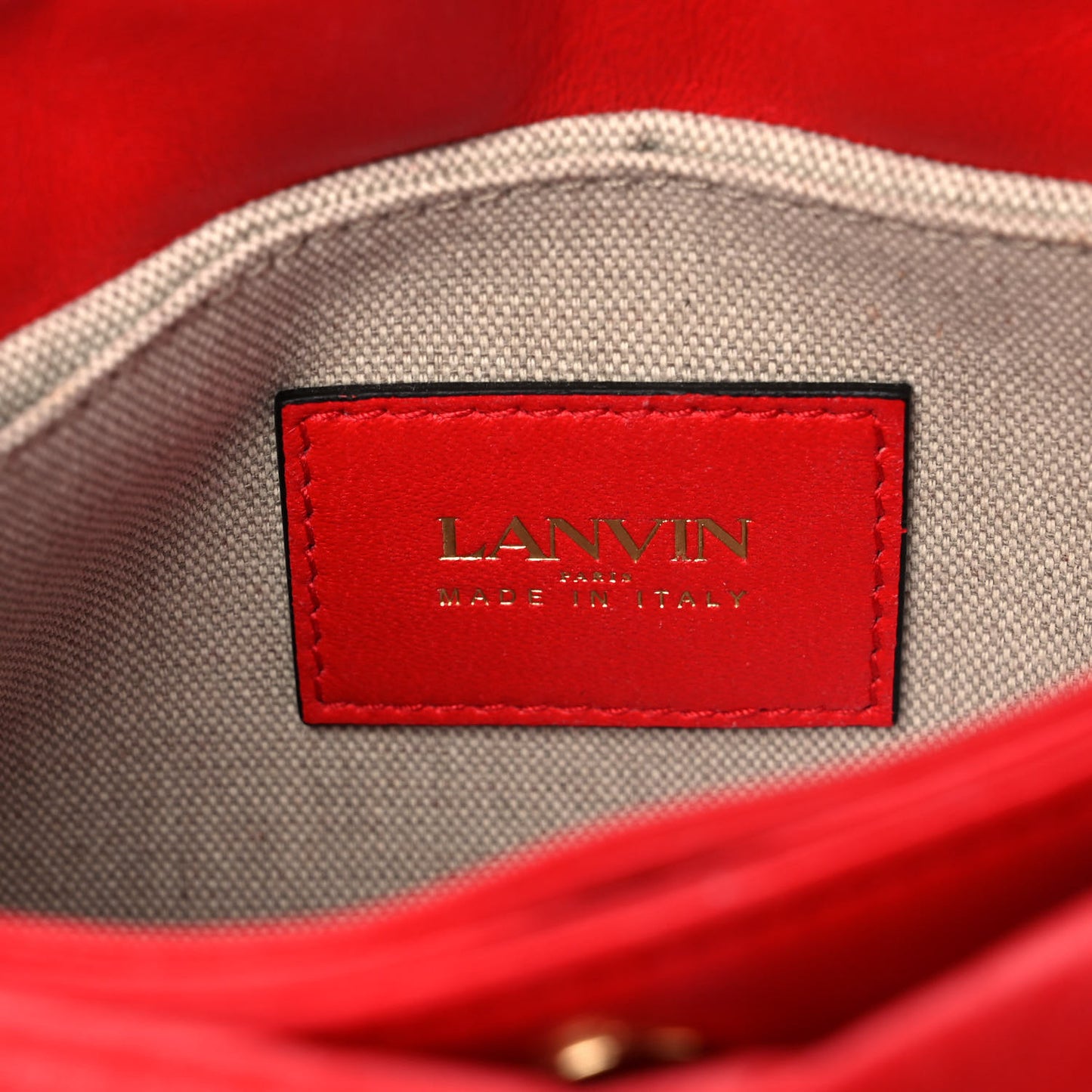 Lambskin Sugar Flap Shoulder Bag Red