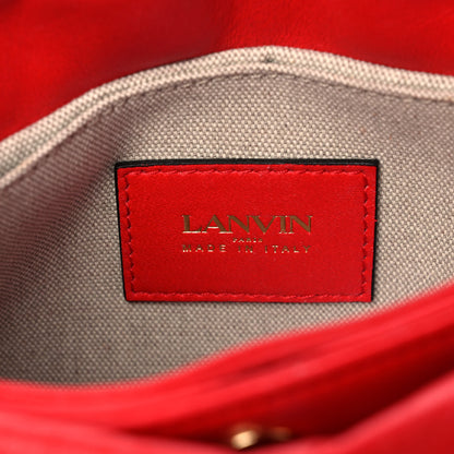 Lanvin Lambskin Sugar Flap Shoulder Bag Red 6 of 16