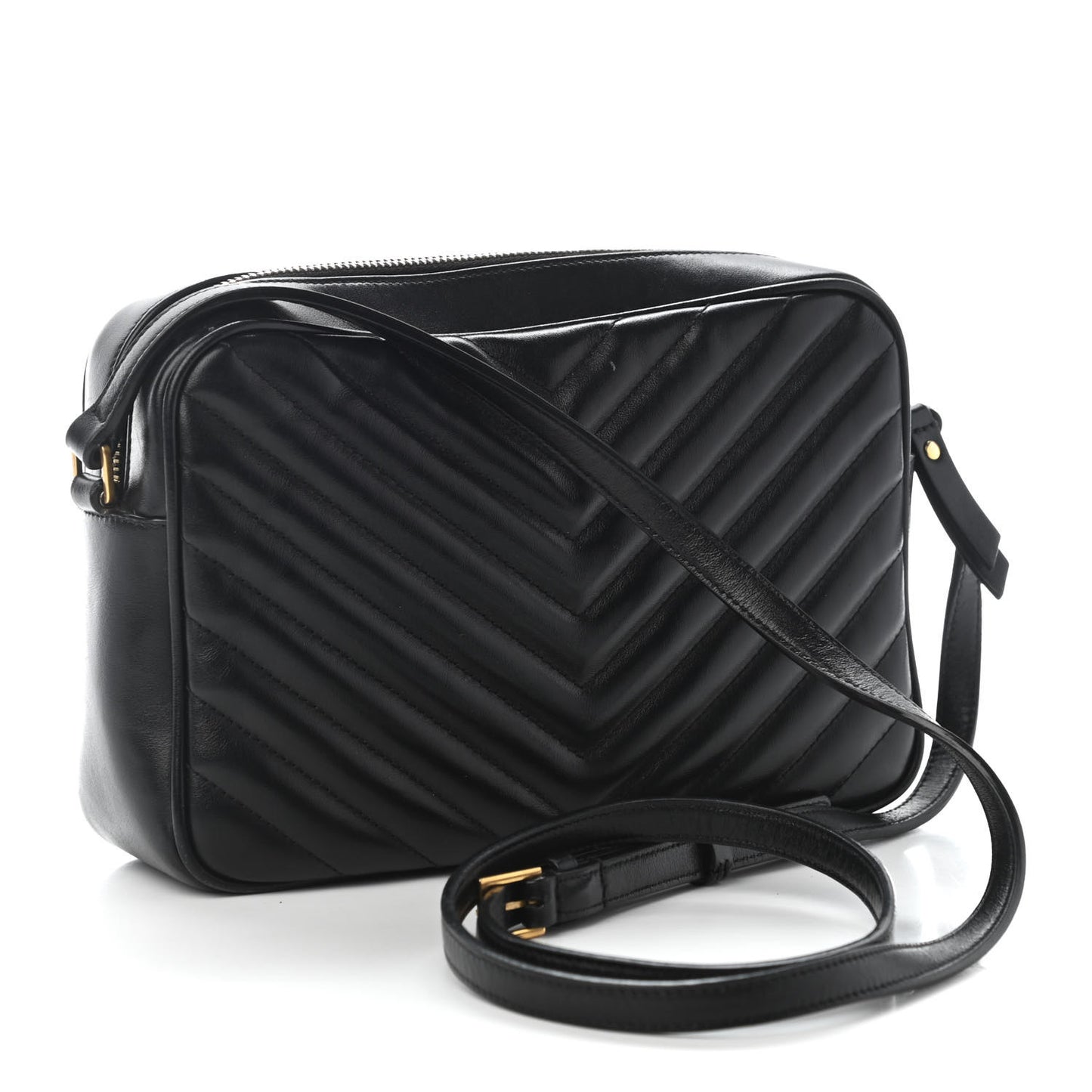 Calfskin Matelasse Monogram Lou Camera Bag Black