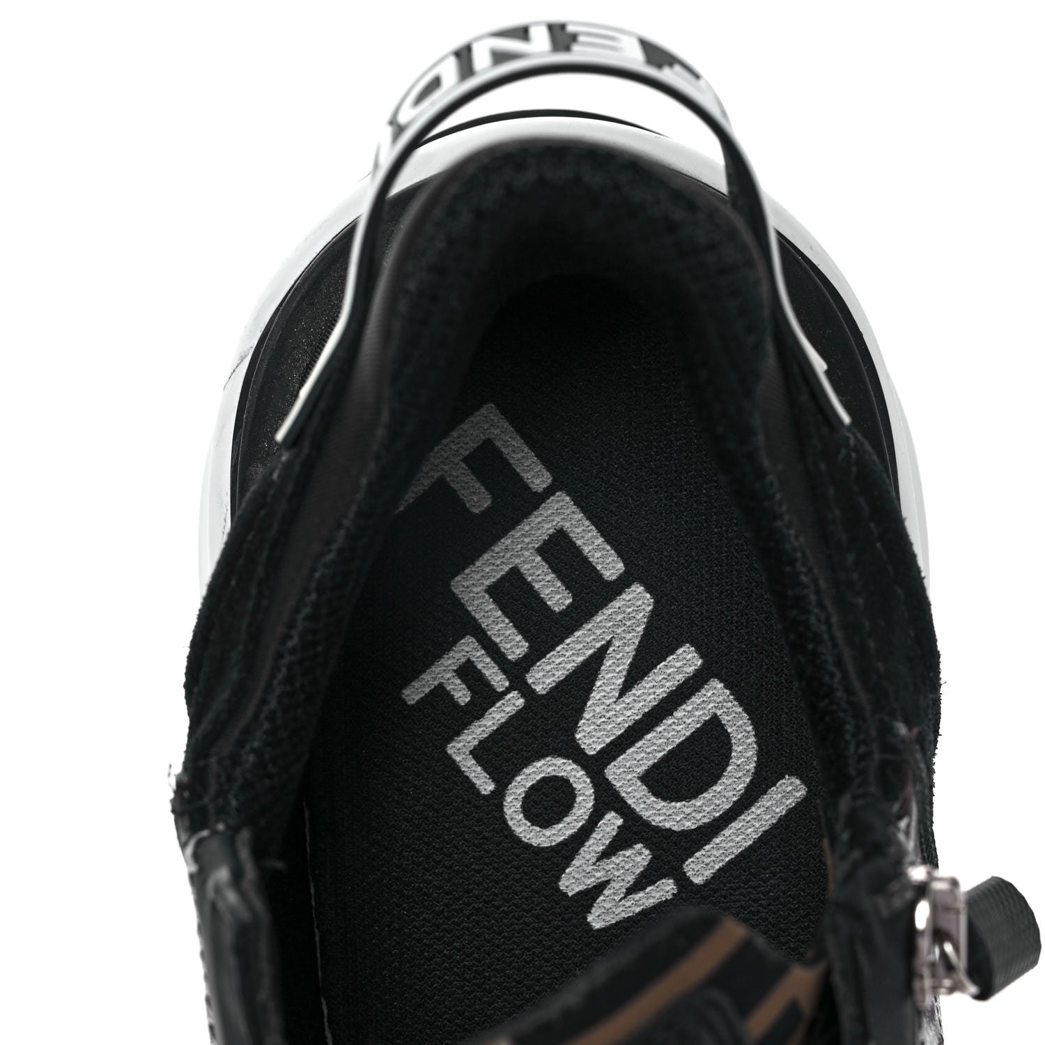 Fendi X SARAH COLEMAN Nylon Lycra FF Vertigo Mens Fendi Flow Low Top Sneakers 9 Black 7 of 8