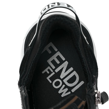 Fendi X SARAH COLEMAN Nylon Lycra FF Vertigo Mens Fendi Flow Low Top Sneakers 9 Black 7 of 8