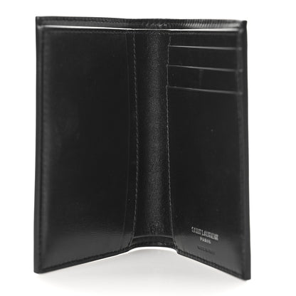 Saint Laurent Smooth Calfskin Cassandre Credit Card Wallet Black 5 of 9