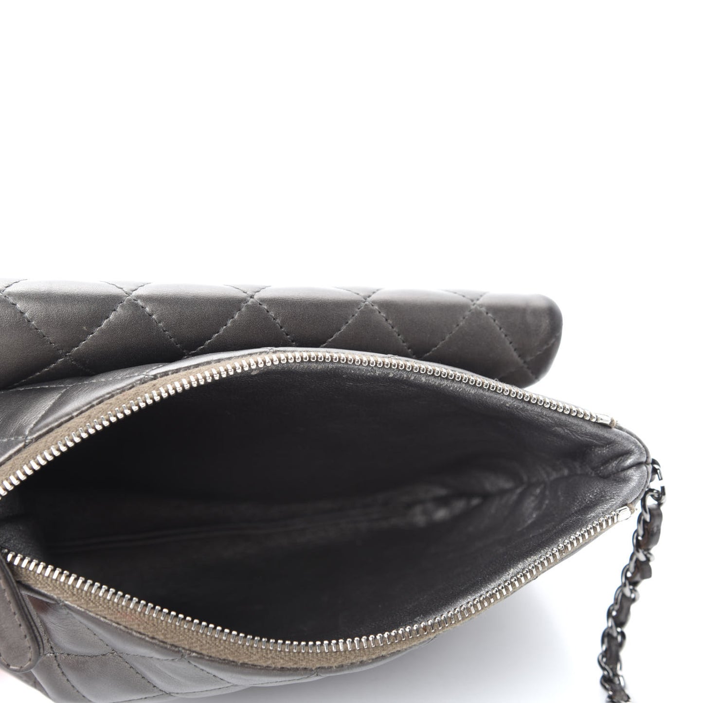Metallic Lambskin Quilted Daily Zip Crossbody Bag Bronze