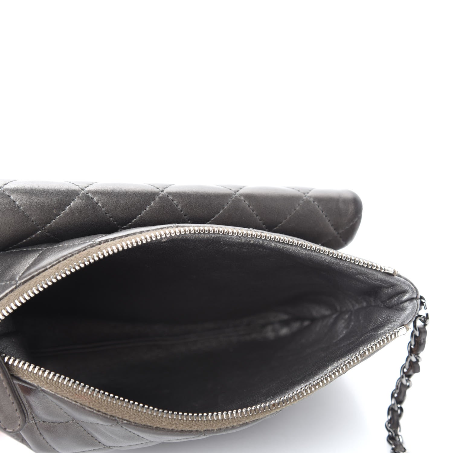 Chanel Metallic Lambskin Quilted Daily Zip Crossbody Bag Bronze 5 of 12