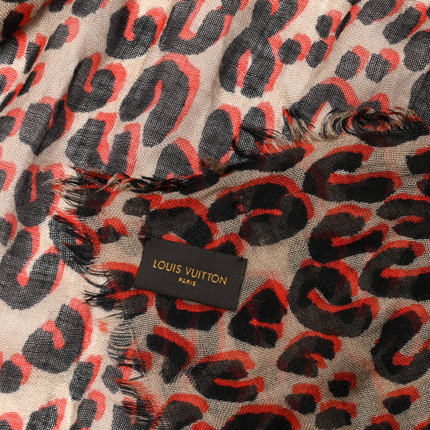 Cashmere Silk Leopard Stole Sable