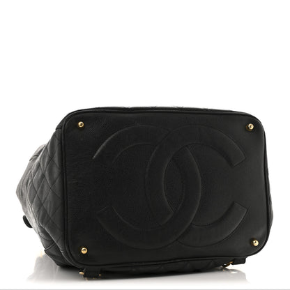 Chanel Caviar Quilted Drawstring Backpack Black 4 of 15