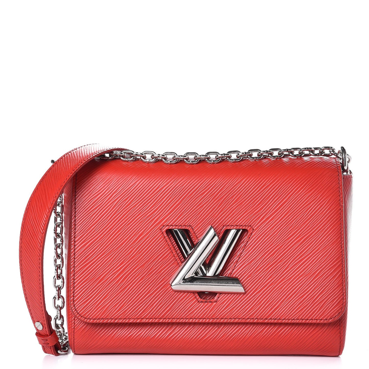 Epi Twist Shoulder Bag MM Coquelicot