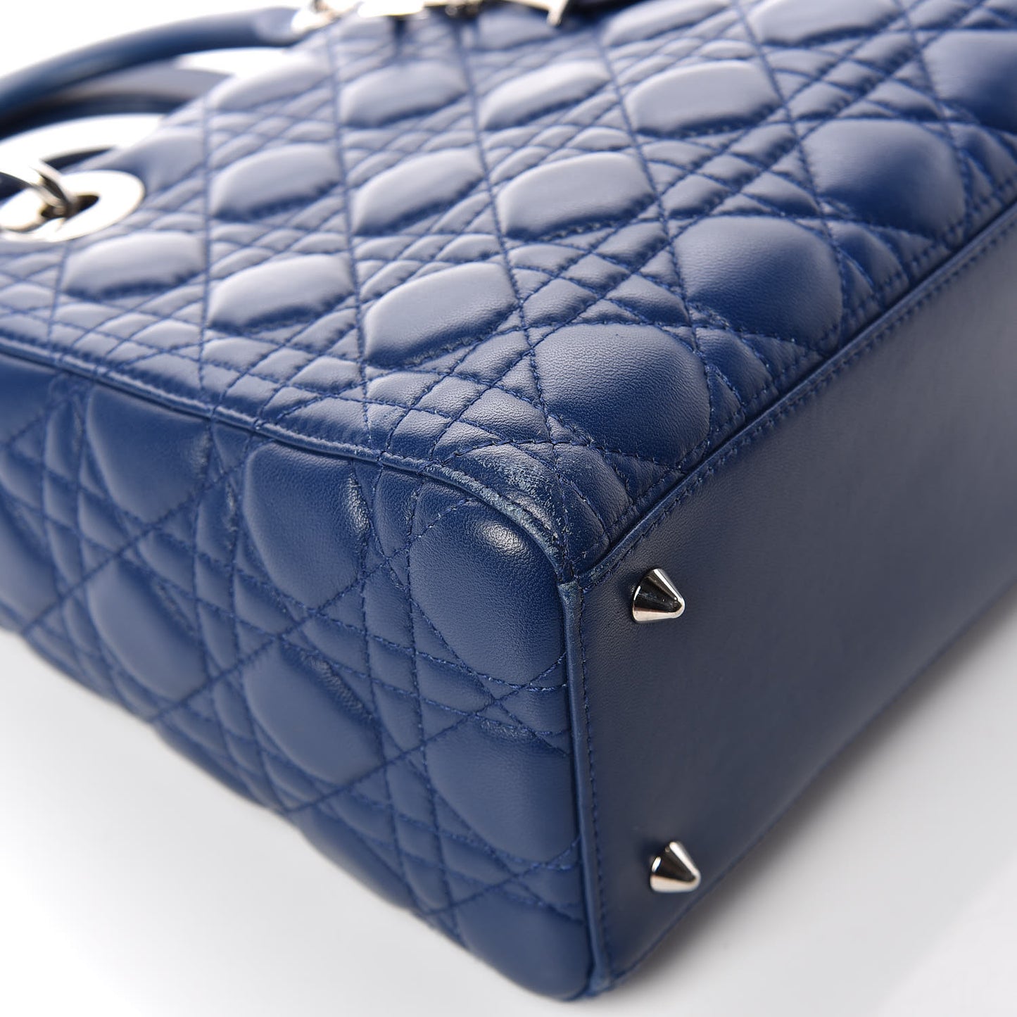 Lambskin Cannage Medium Lady Dior Navy