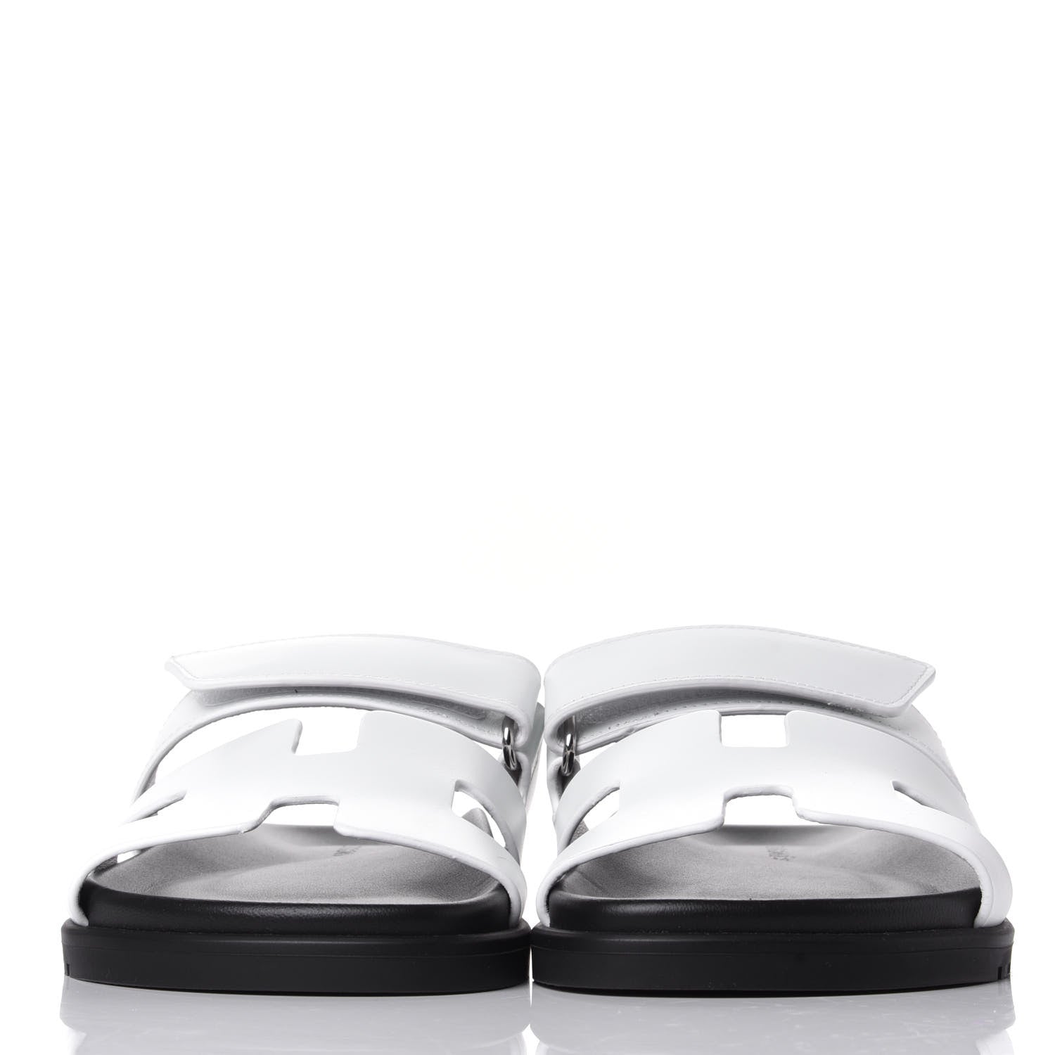 Hermes Calfskin Womens Chypre Sandals 38.5 White 2 of 11