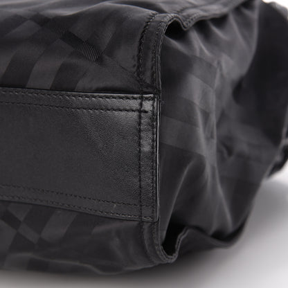 Burberry Nylon Check Buckleigh Packable Tote Black 10 of 14