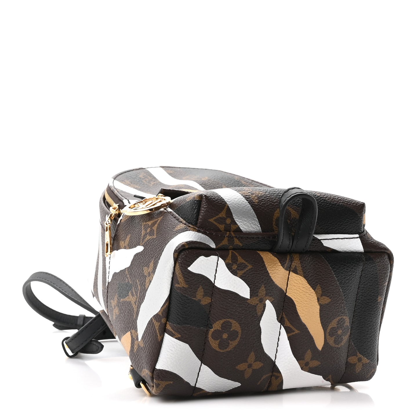 X LOL Monogram Palm Springs Backpack Mini Gold Silver