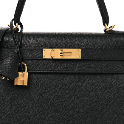 Hermes Epsom Kelly Sellier 28 Black 8 of 14