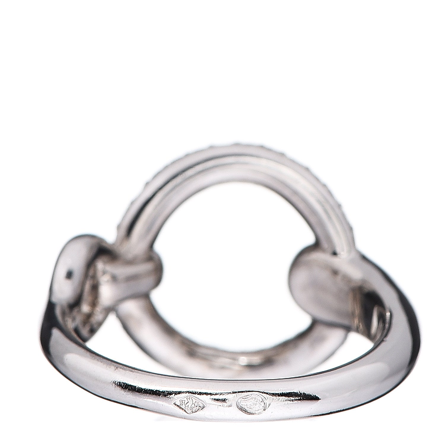 Hermes 18K White Gold Diamond Filet d'Or Ring 53 6.25 3 of 5