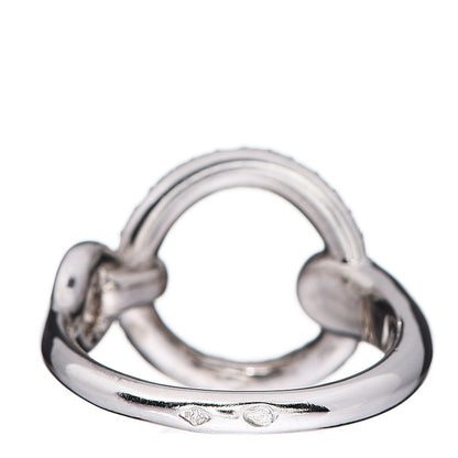 Hermes 18K White Gold Diamond Filet d'Or Ring 53 6.25 3 of 5