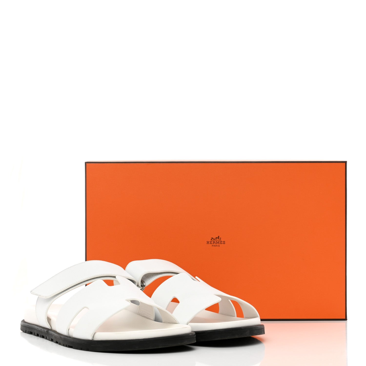 Hermes Calfskin Mens Chypre Sandals 45 White 24 of 24