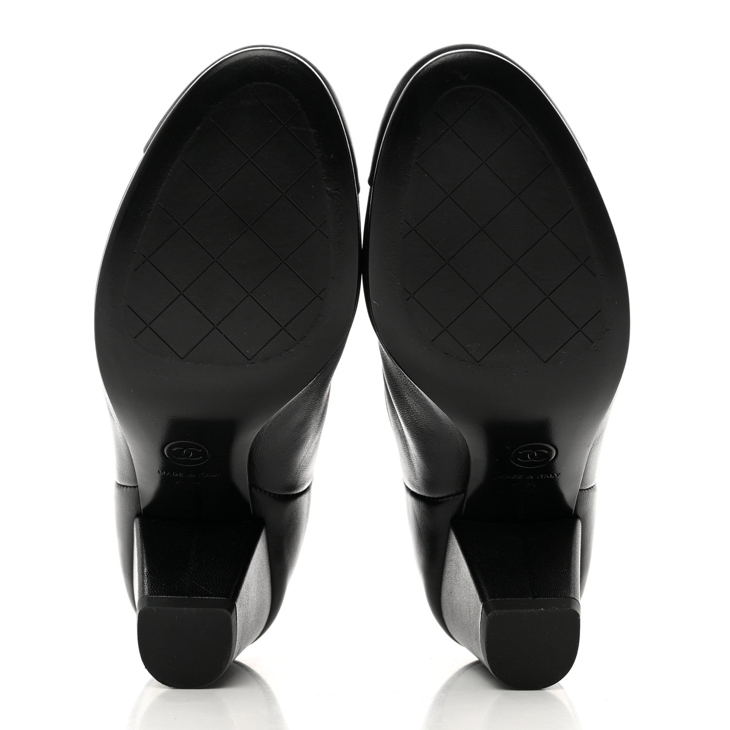 Chanel Lambskin Cap Toe CC Short Ankle Boots 36.5 Black 5 of 7