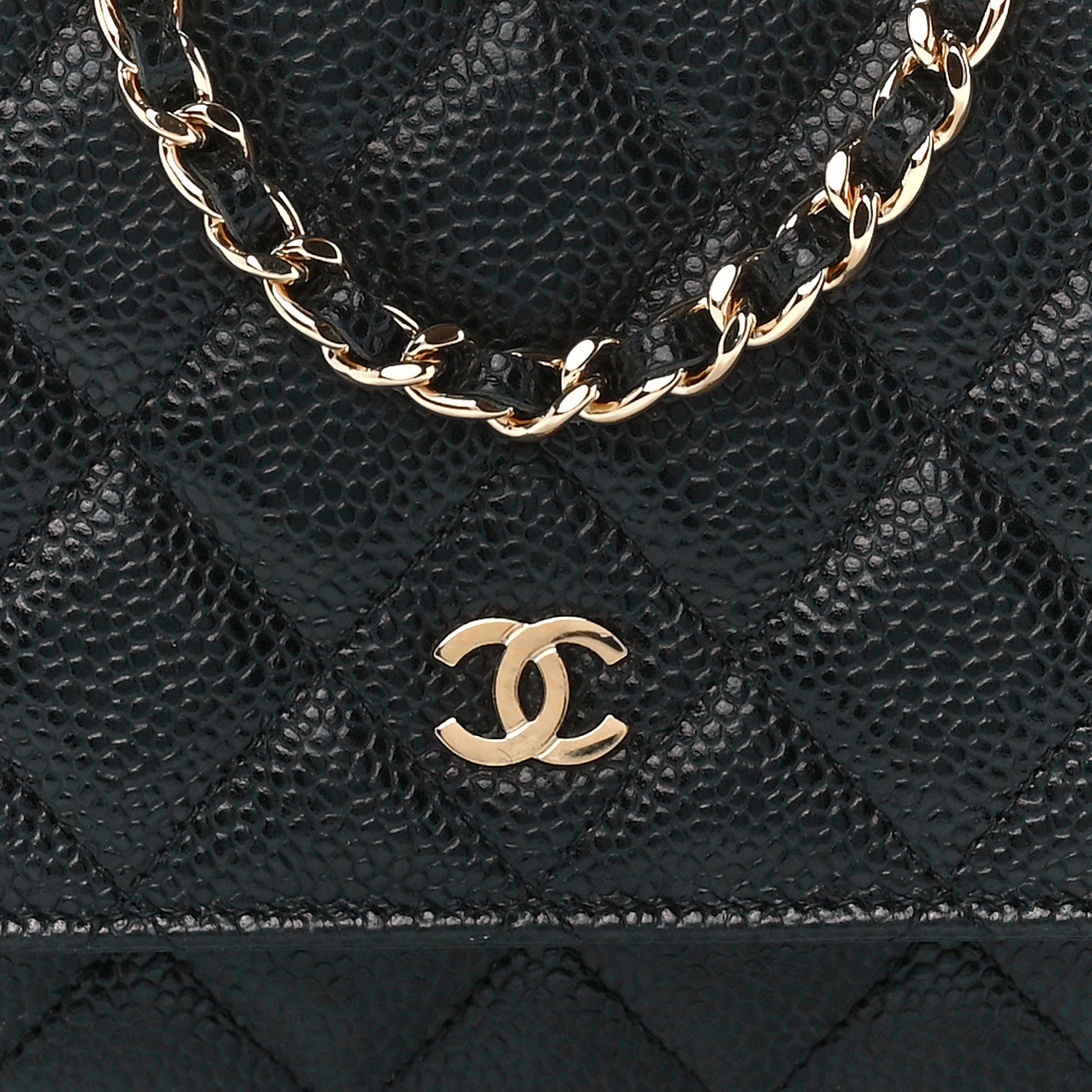 Chanel Caviar Quilted Wallet On Chain WOC Black 8 of 12