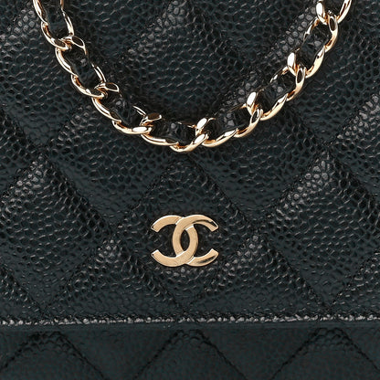 Chanel Caviar Quilted Wallet On Chain WOC Black 8 of 12