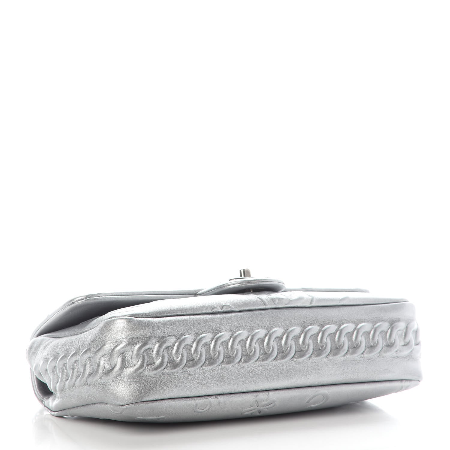 Chanel Metallic Lambskin Symbols Medium Single Flap Silver 4 of 9
