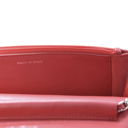 Chanel Patent Quilted Wallet On Chain WOC Coral 9 of 12